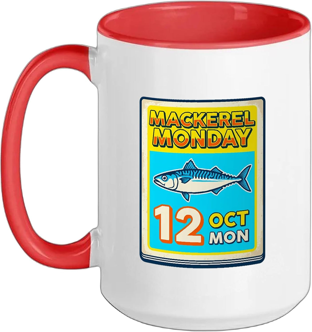 Tinned Fish Date Mackerel Monday Retro Ceramic Mug
