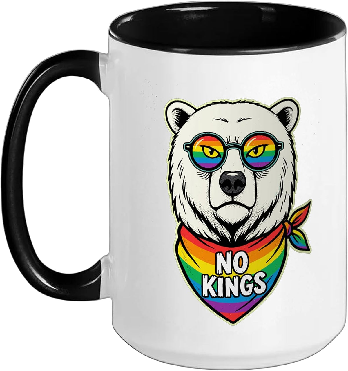 No Kings In America Polar Bear Ceramic Mug