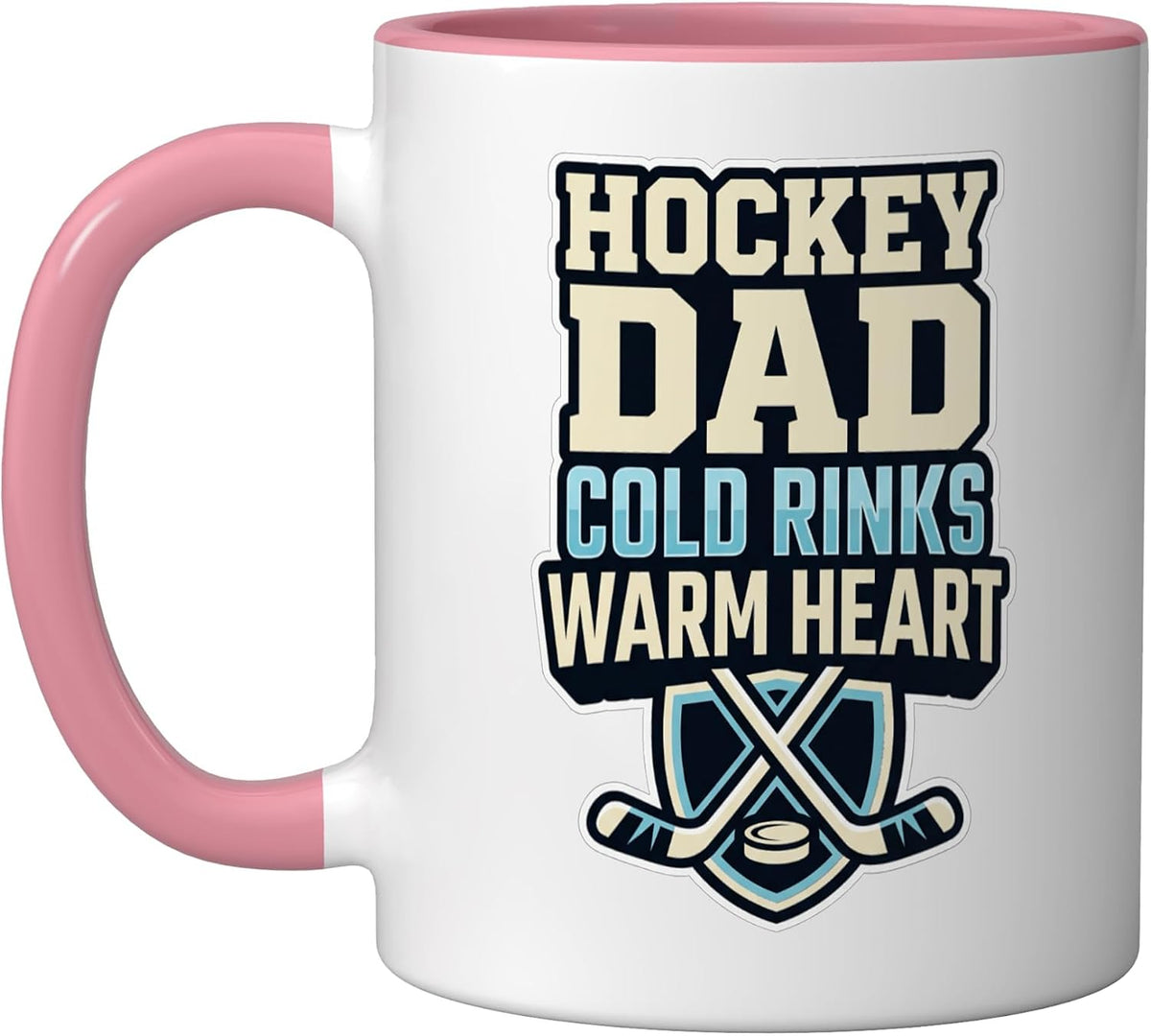 Hockey Dad Cold Rinks Warm Heart Ceramic Mug