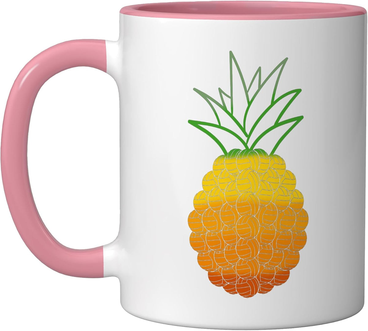 Pineapple Volleyball Player Sport Beach Spike Exotic Ceramic Mug