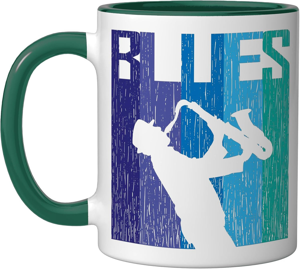 Design Titleblues Music Retro Saxophone Player Vintage Ceramic Mug