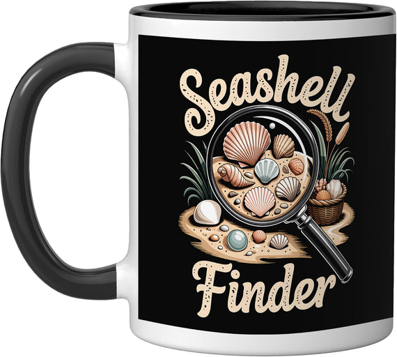 Seashell Finder Beachcomber Ocean Sunset Ceramic Mug