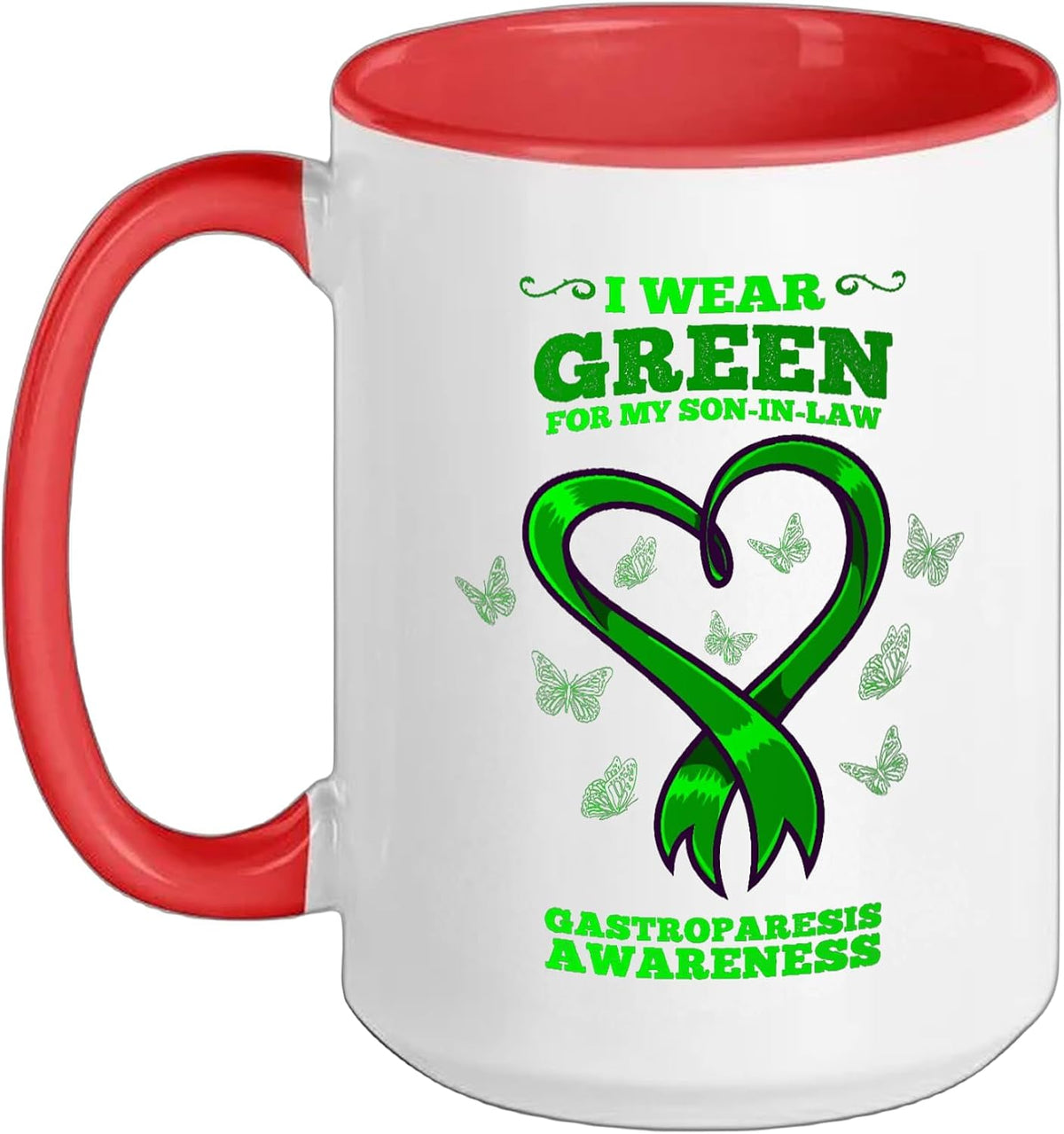 I Wear Green For My Son In Law Gastroparesis Awareness Ceramic Mug