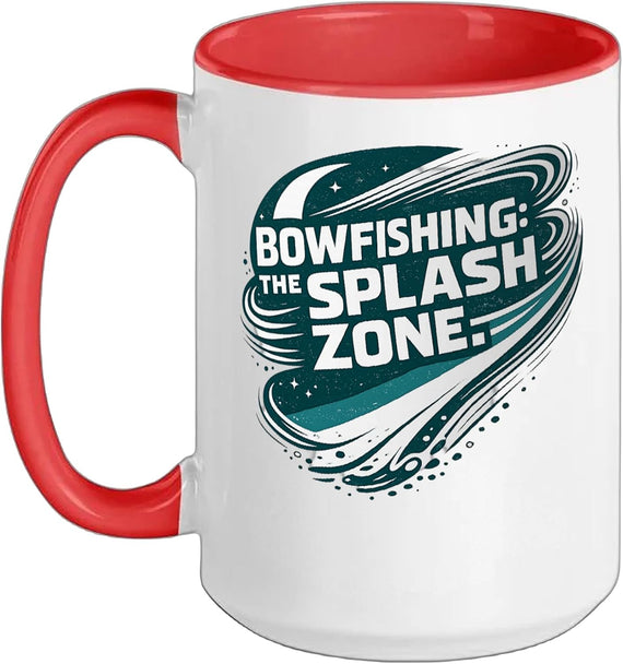 Bowfishing The Splash Zone Funny Bowfishing Ceramic Mug