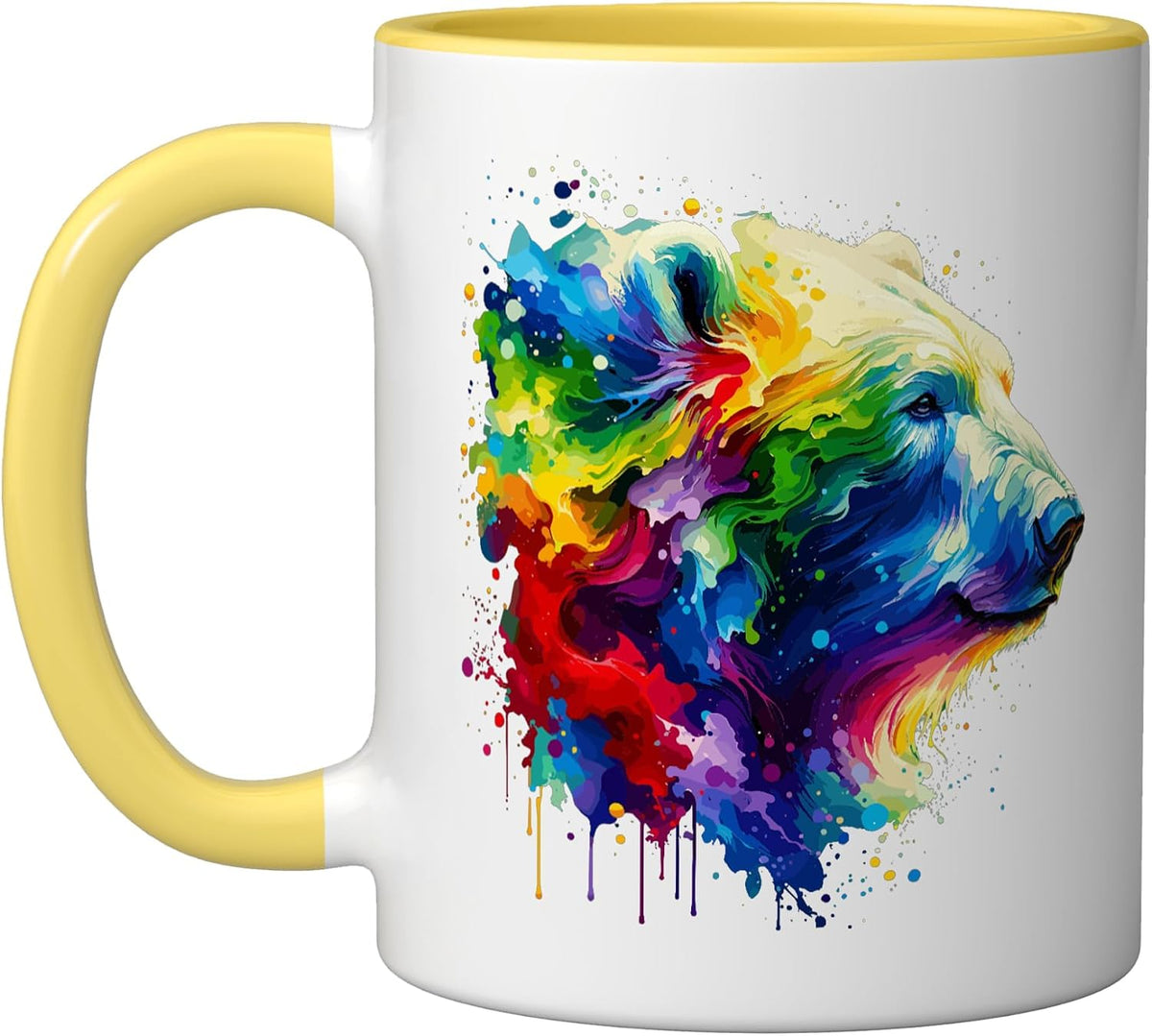 Splash Art Polar Bear Bears Ceramic Mug