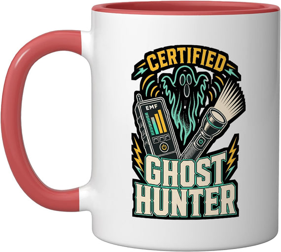 Certified Ghost Hunter Paranormal Investigation Emf Meter Ceramic Mug