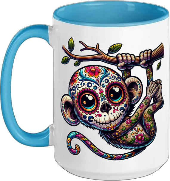 Sugar Skull Monkey Halloween For Men Boys Women Kids Ceramic Mug