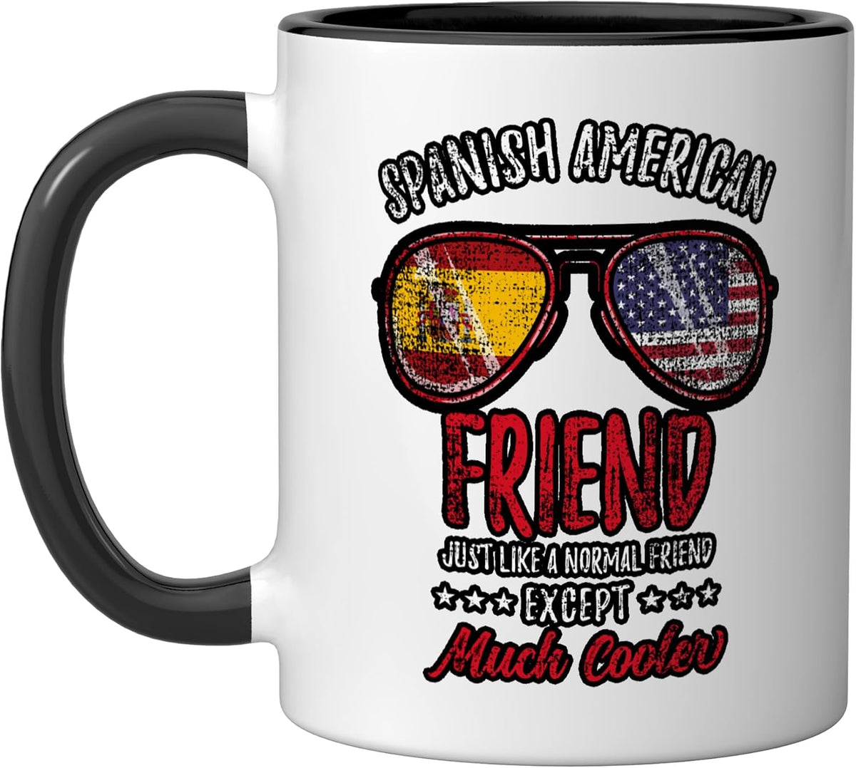 Spanish American Friend Sunglasses Spanish Family Vintage Ceramic Mug