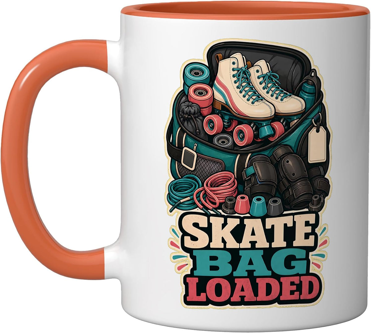 Skate Bag Loaded Roller Skates Ceramic Mug
