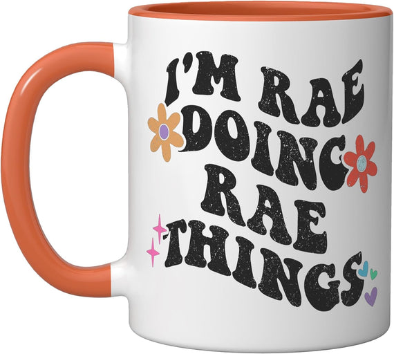 Retro Groovy Im Rae Doing Rae Things Funny Mother's Day Ceramic Mug