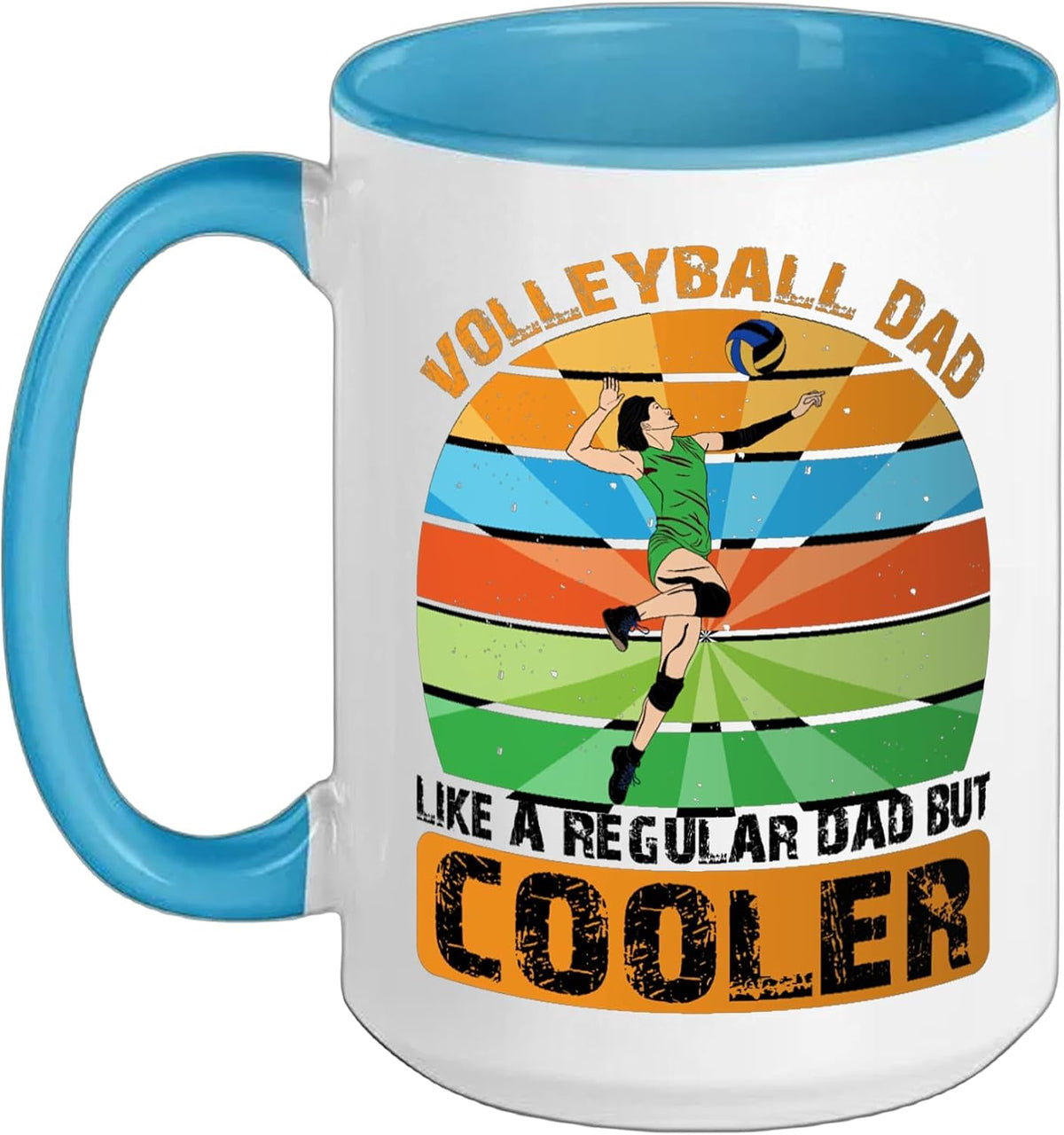 Volleyball Dad Like A Regular Dad But Cooler Ceramic Mug