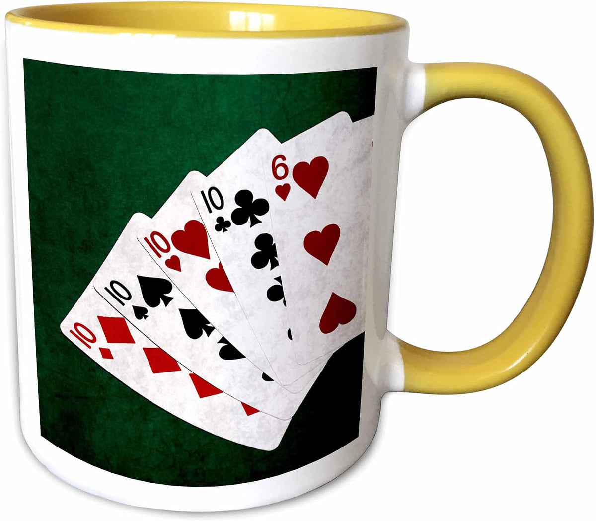 Poker Three Of A Kind Tens Playing Cards Ceramic Mug