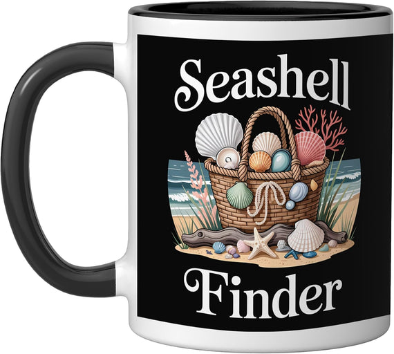 Seashell Finder Beachcomber Ocean Sunset Ceramic Mug