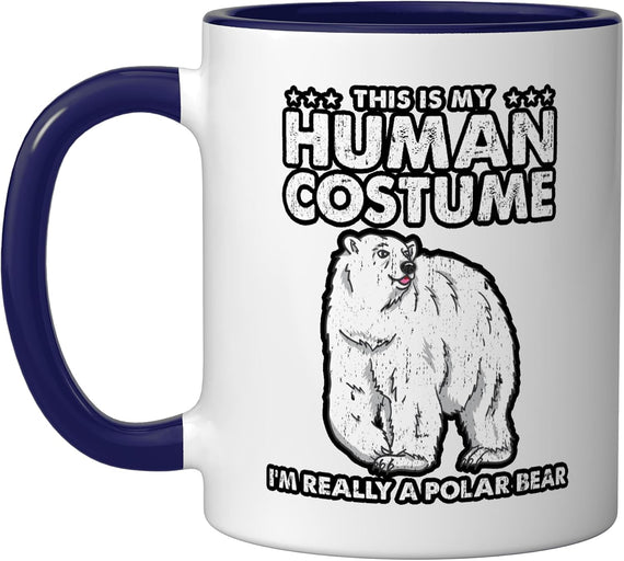 This Is My Human Costume I'm Really A Polar Bear Vintage Halloween Mug