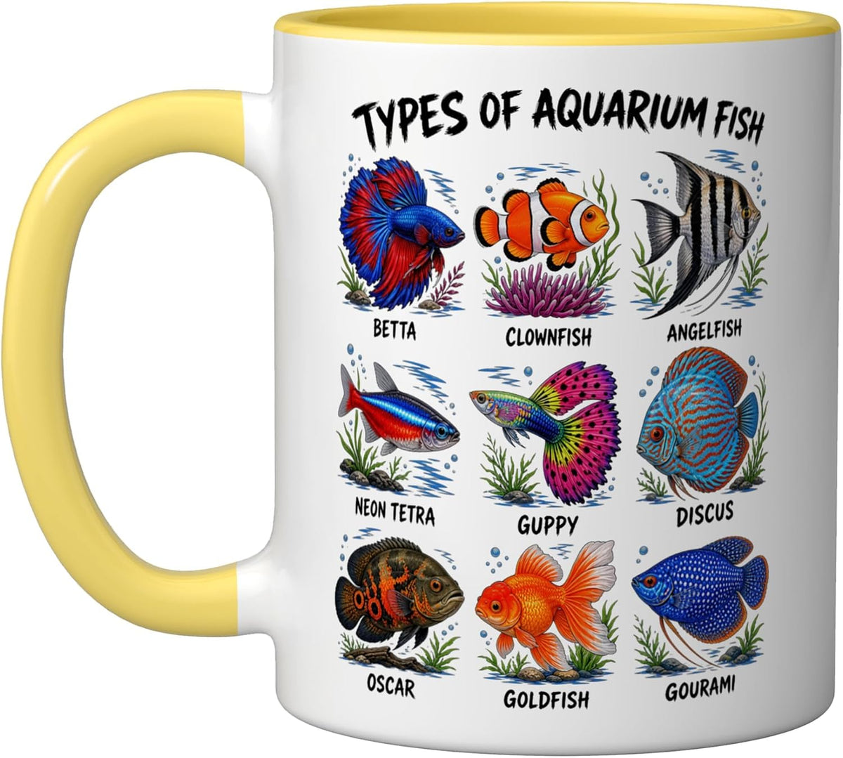 Types Of Aquarium Fish Hobbyist Aquarist Ceramic Mug
