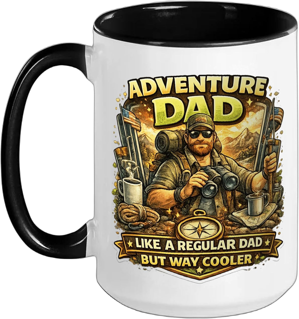 Adventure Dad Like Regular Dad Way Cooler Ceramic Mug