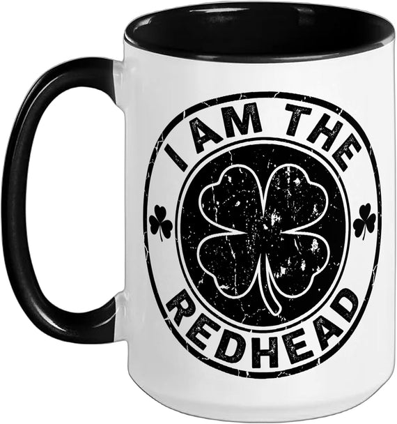 St Pattys I Am The Redhead Shamrock St Patricks Day Women Ceramic Mug