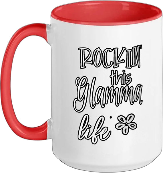 Rockin This Glamma Life Grandma Quote Ceramic Mug