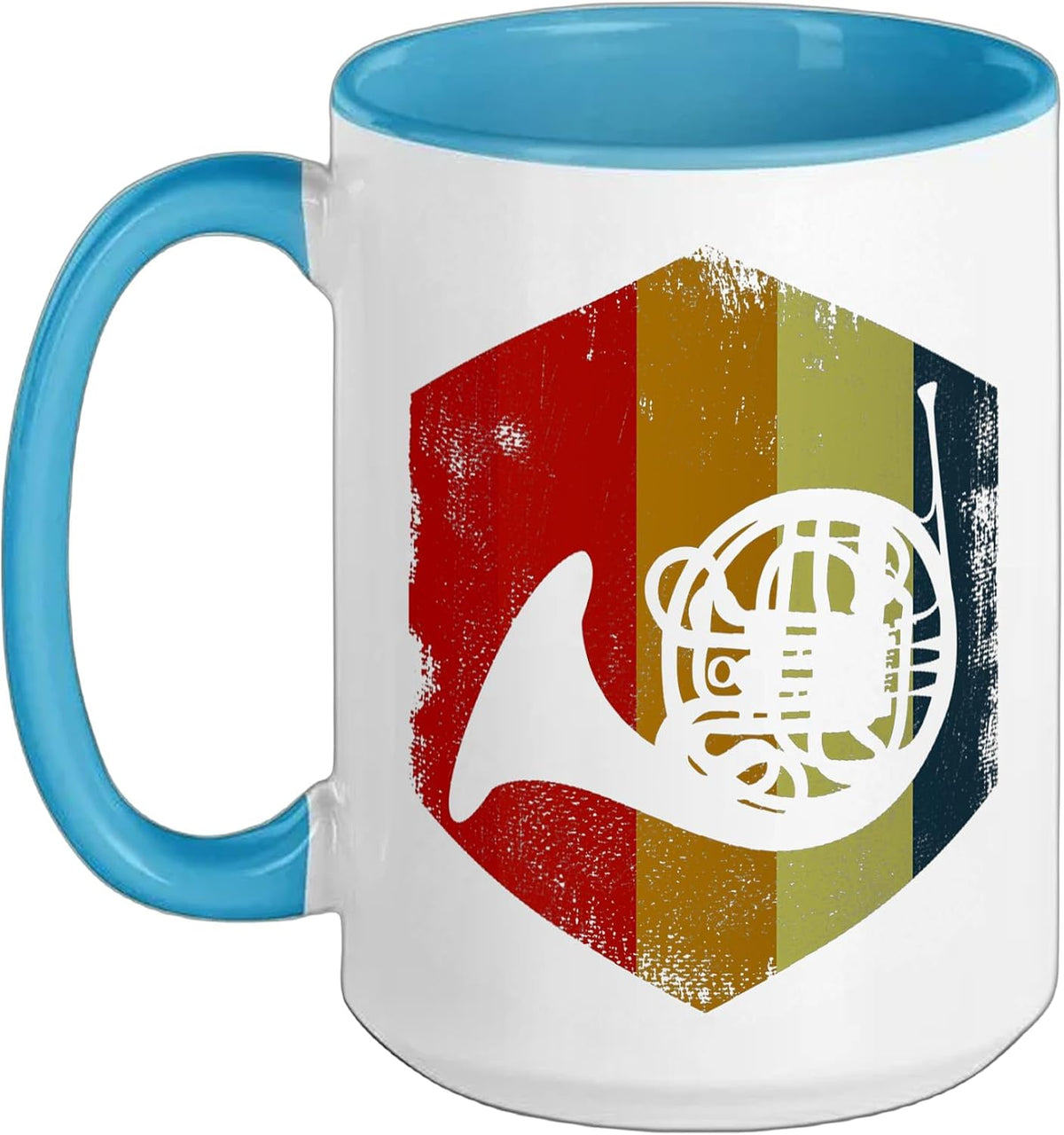 French Horn Vintage Look French Hornist Ceramic Mug