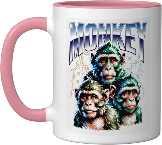 Neon Monkey Trio Lightning Bold Ceramic Mug