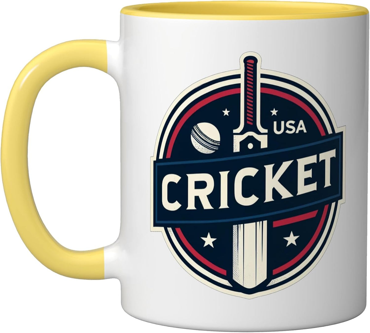 Usa Cricket In American Flag Colors Red White And Blue Ceramic Mug