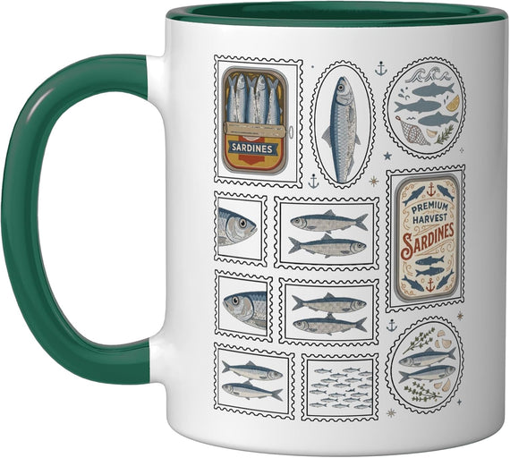 Sardine Tinned Fish Graphic Sardines Ceramic Mug