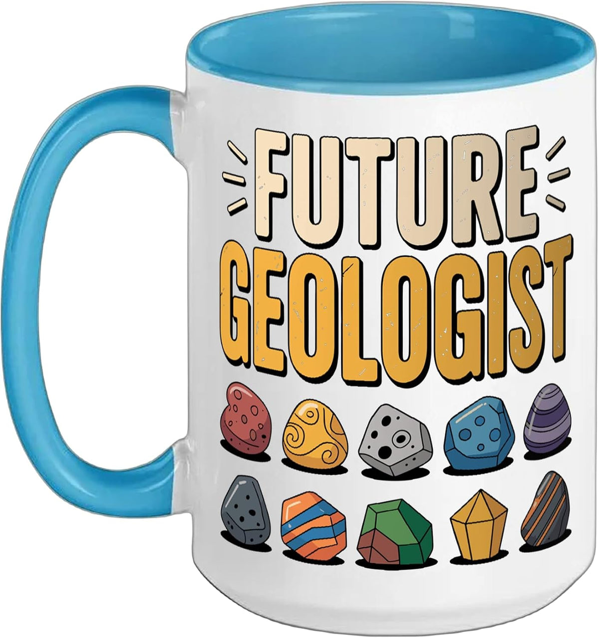 Funny Geologist Art For Men Women Rock Collector Geology Ceramic Mug