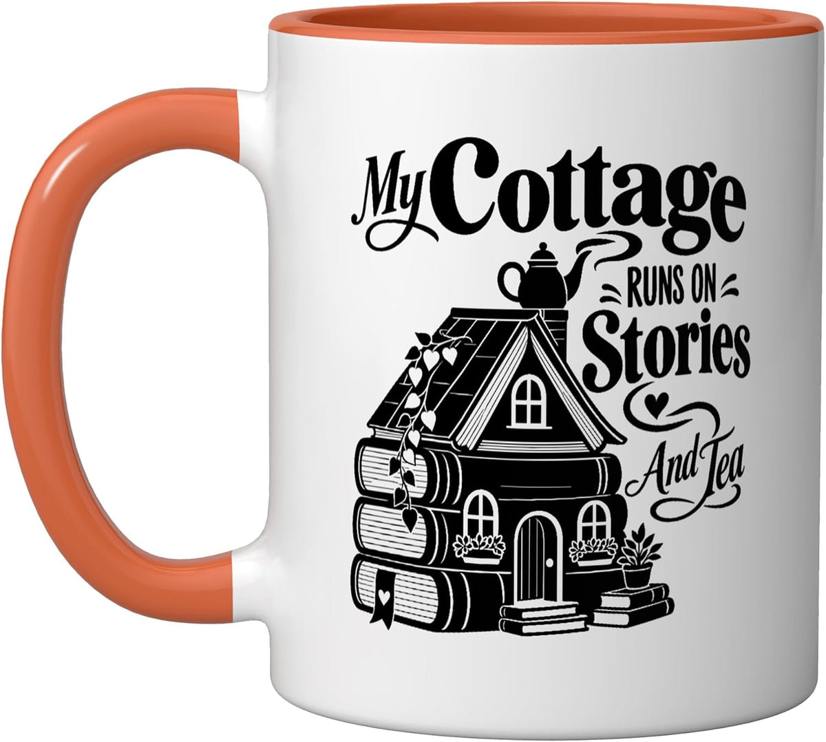 Book Lover Cottage Reading Stories And Tea Cozy Retreat Ceramic Mug