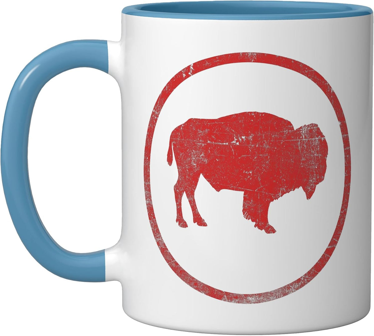 Vintage Retro Bison American Buffalo Simple Minimalist Ceramic Mug