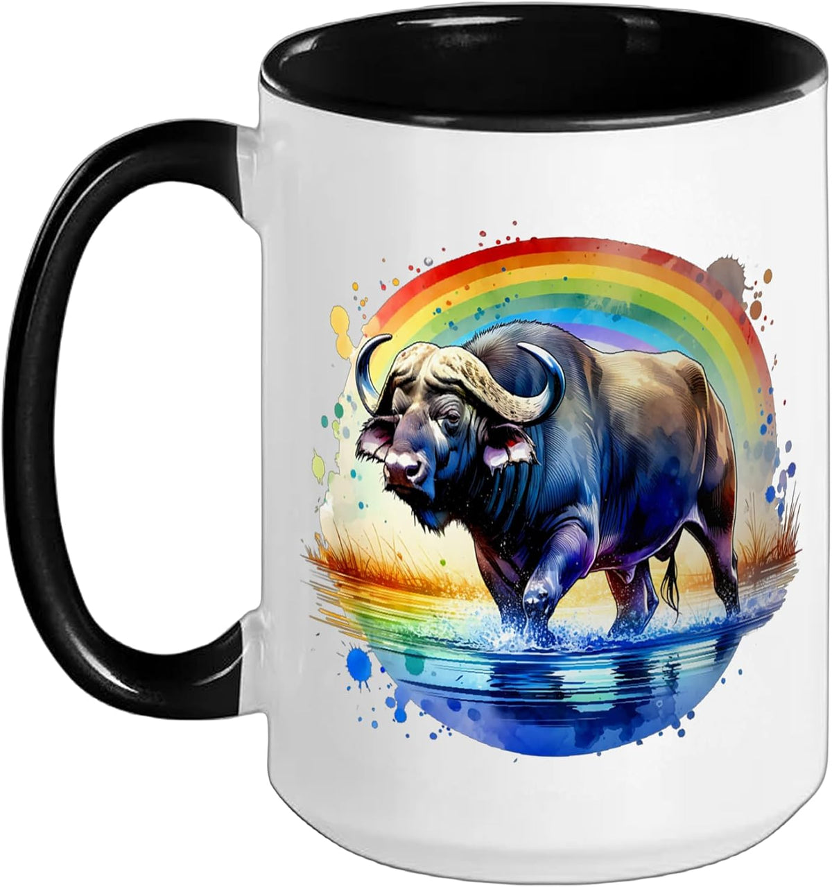 African Buffalo Ceramic Mug
