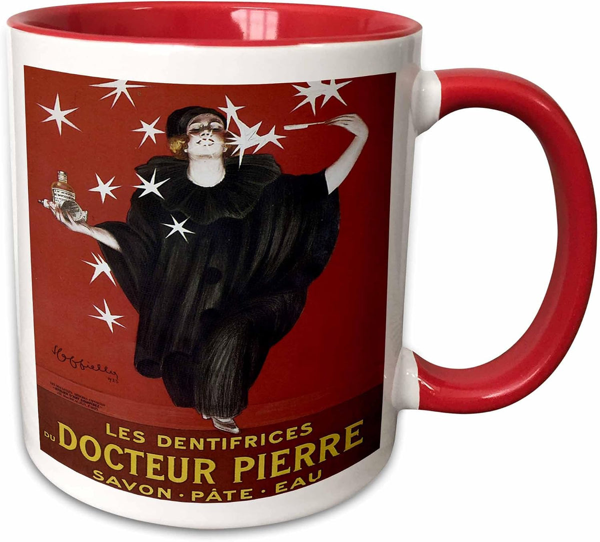 Vintage Del Dentifrices French Perfume Ceramic Mug
