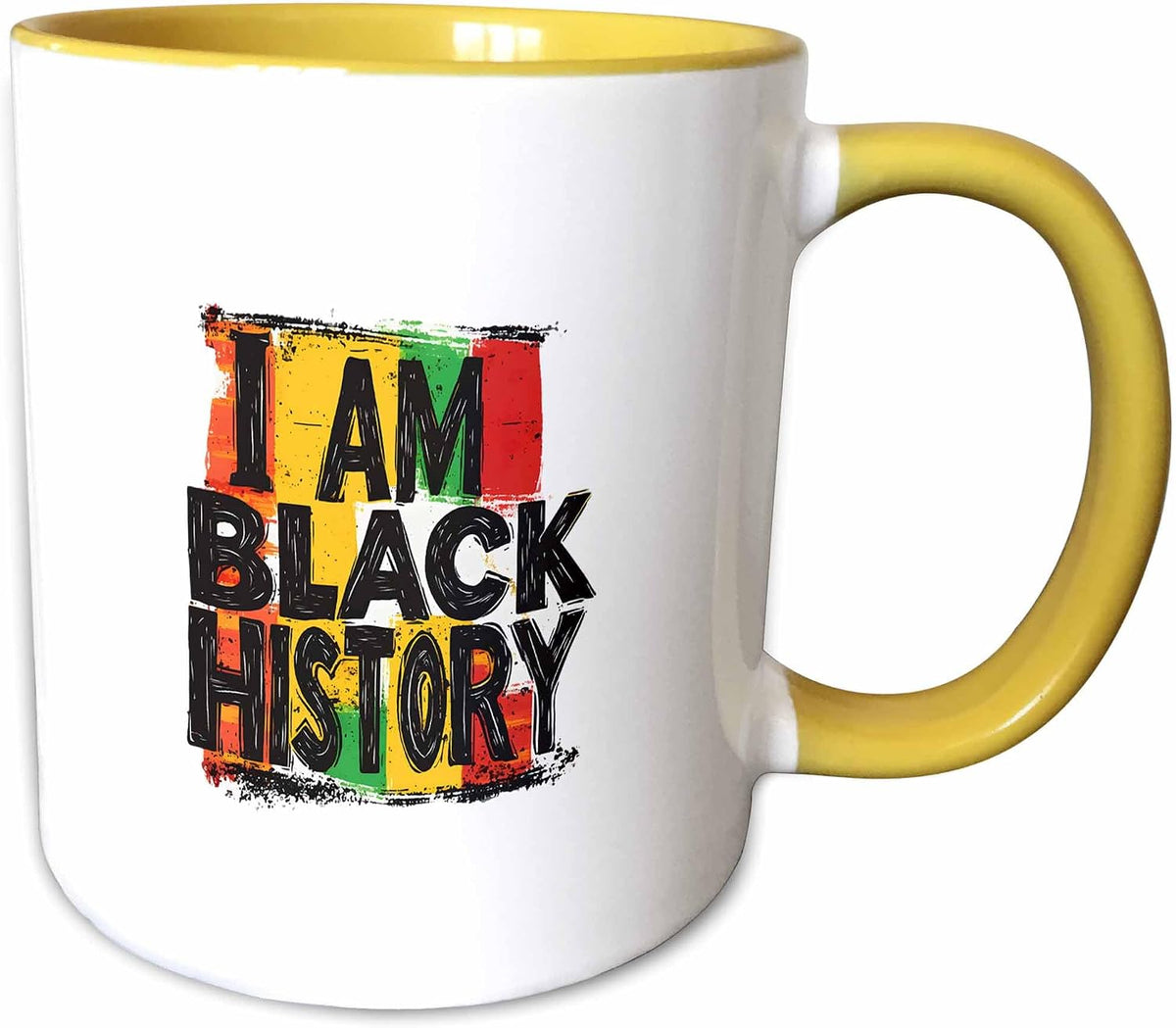 I Am Black History Text, Classic African Ceramic Mug