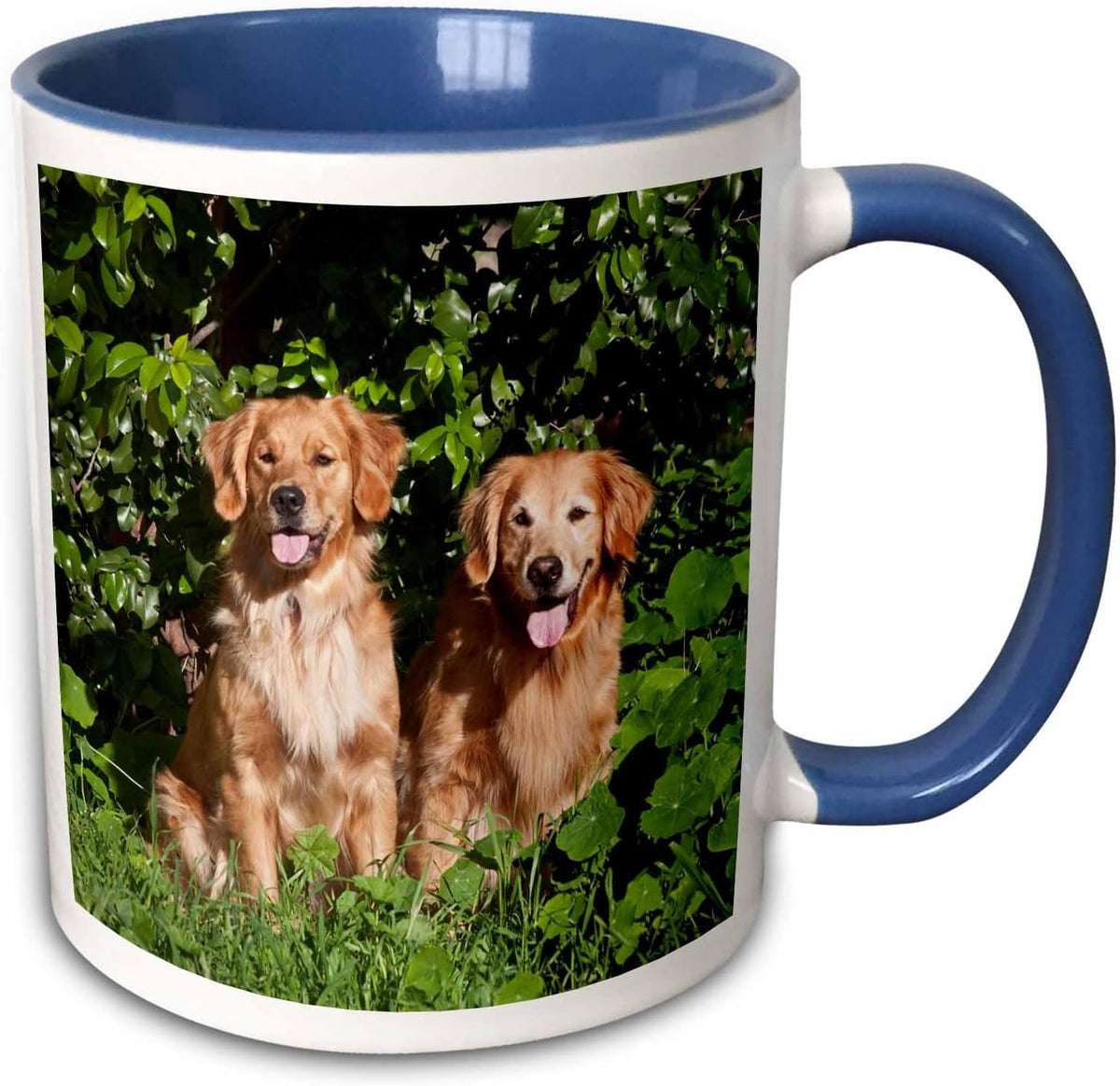 Two Golden Retriever Dogs Ceramic Mug