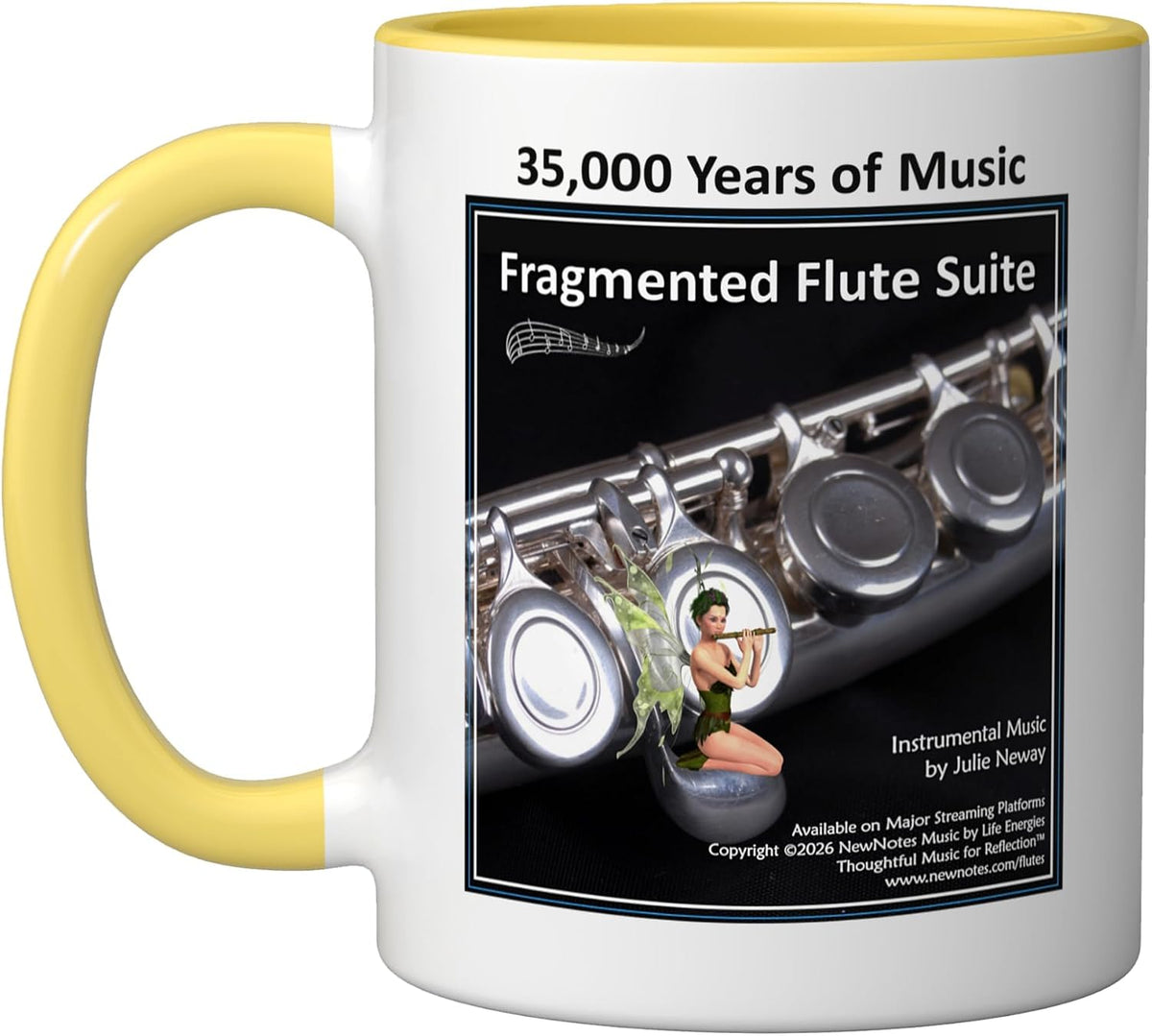 “35, 000 Years Of Music: Fragmented Flute Suite” Julie Ceramic Mug
