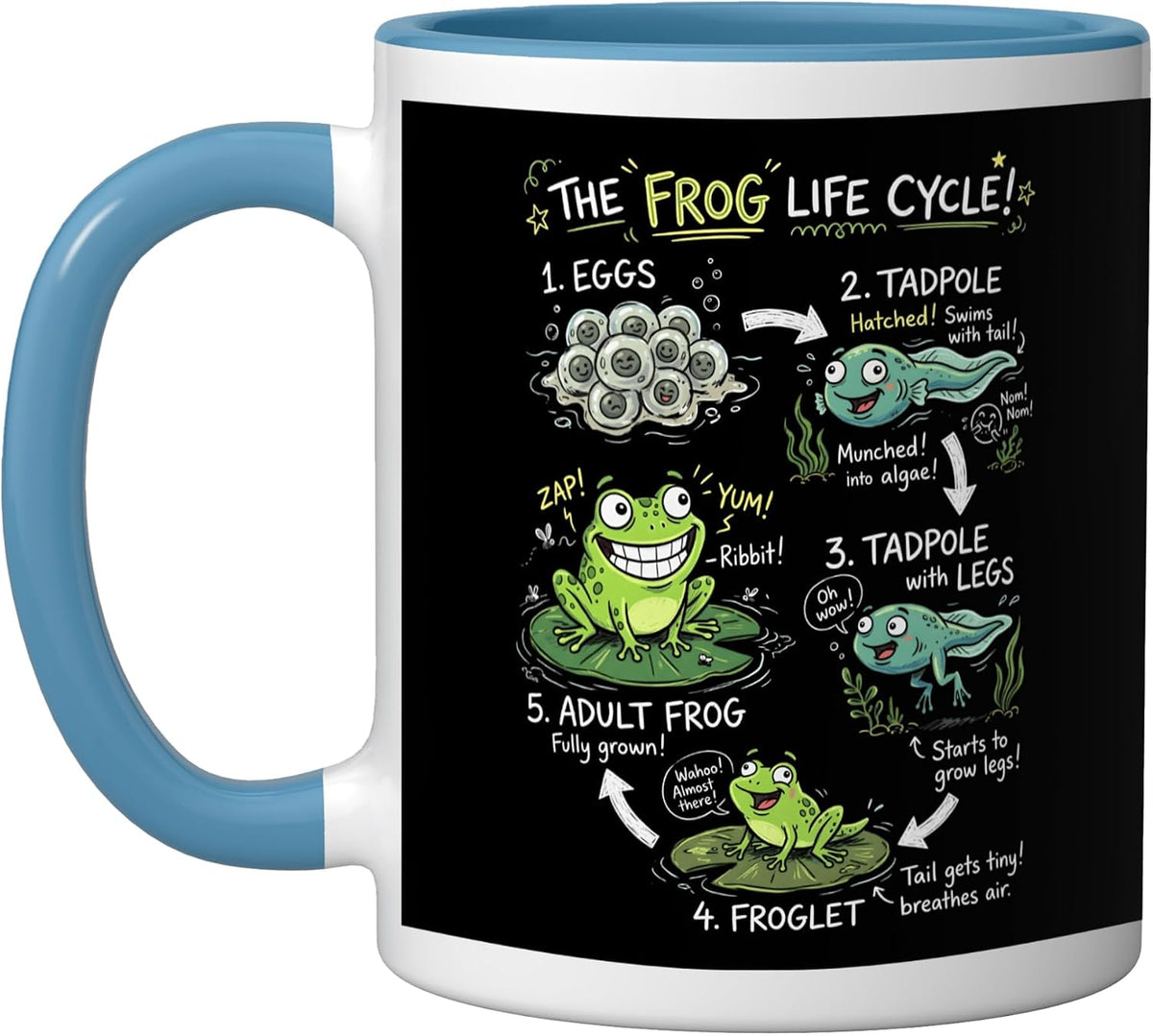 The Frog Life Cycle Amphibian Science Ceramic Mug