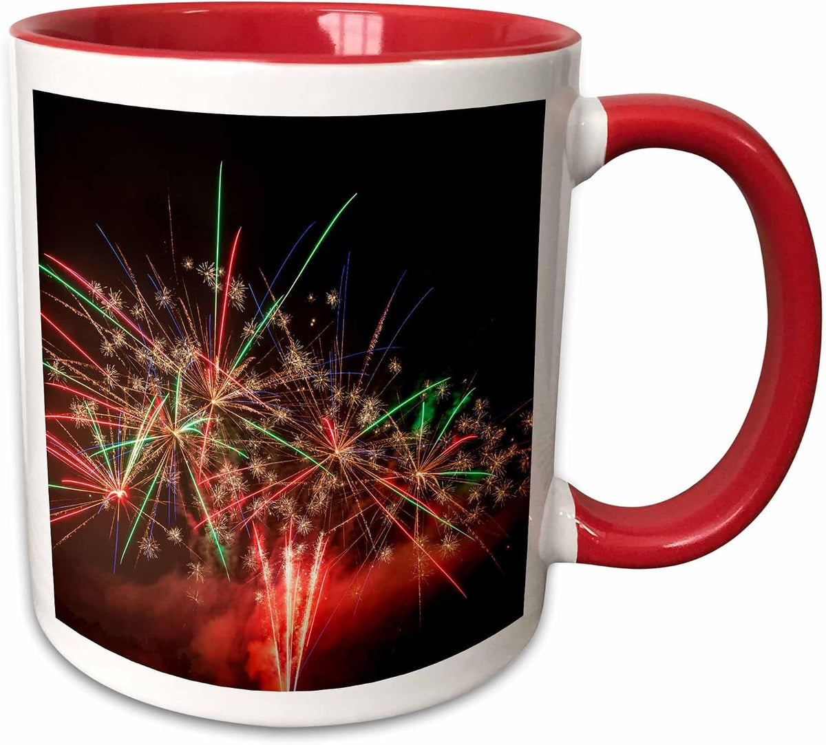 Usa, Indiana, Carmel. July 4th Fireworks Ceramic Mug