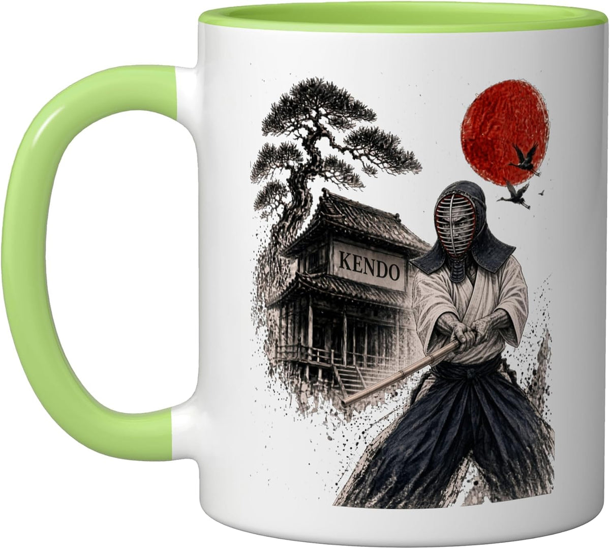 Kendo Beginners/Japanese Ink Art/Calligraphy Design Ceramic Mug