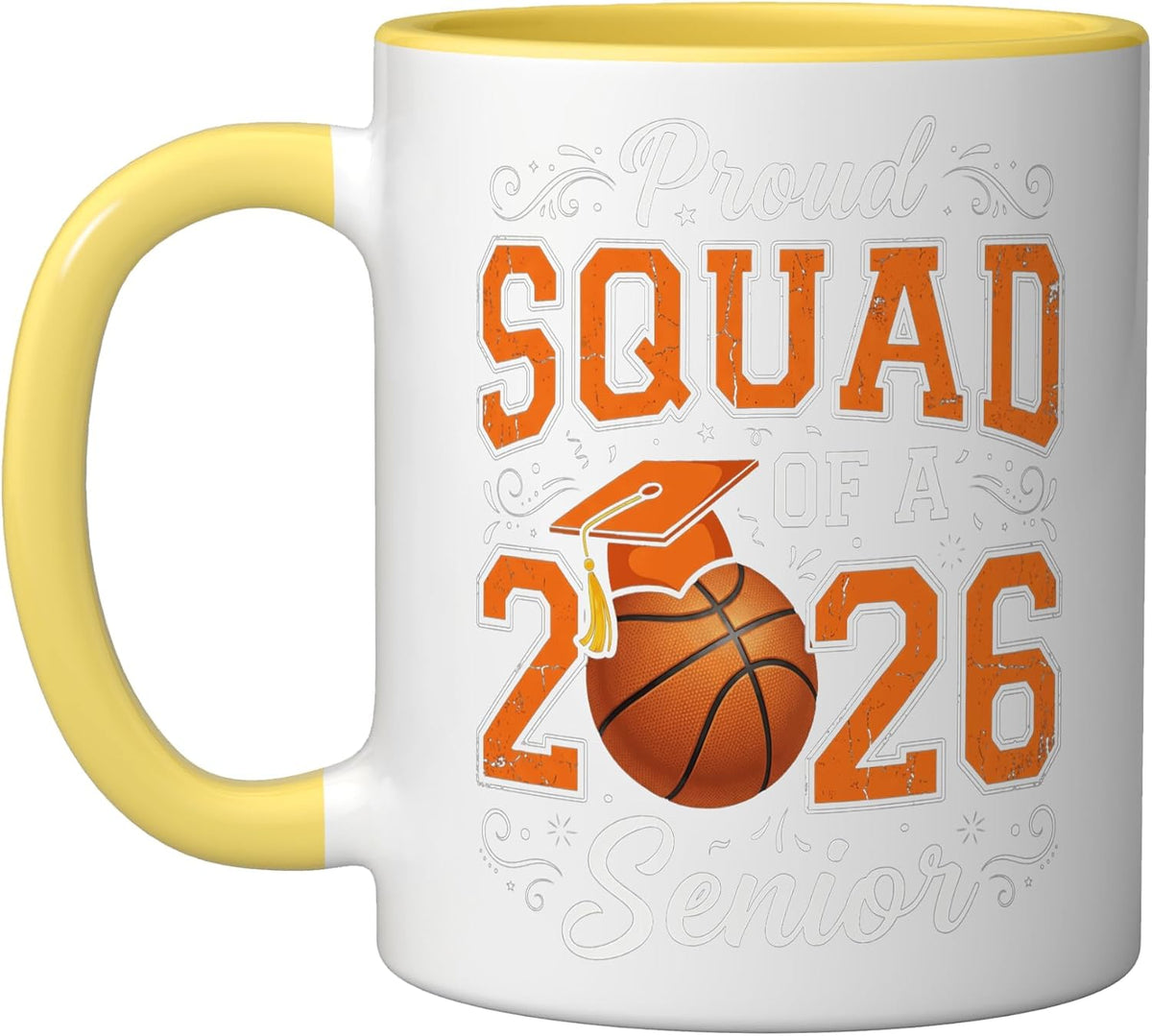 Groovy Proud Squad Of A Class Of 2026 Graduate Graduation Ceramic Mug