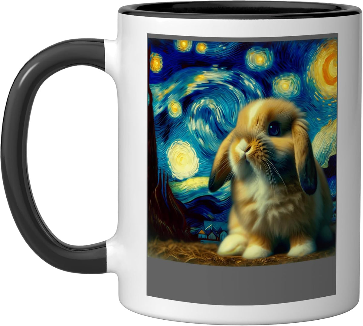 Holland Lop Rabbit Starry Night Holland Lop Rabbit Ceramic Mug