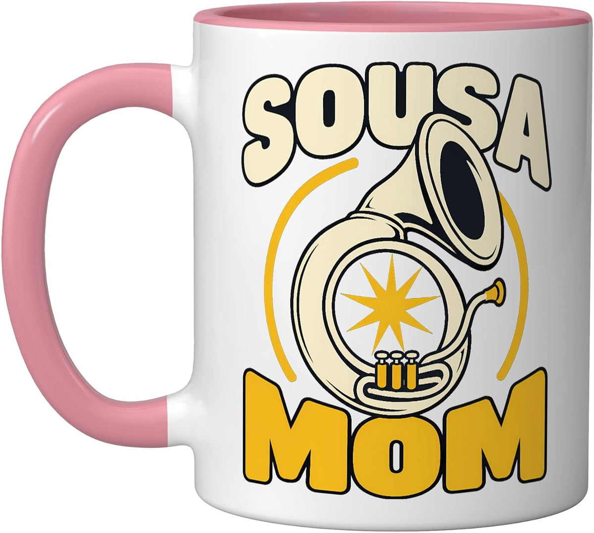 Sousa Mom Marching Band French Horn Christmas Ceramic Mug