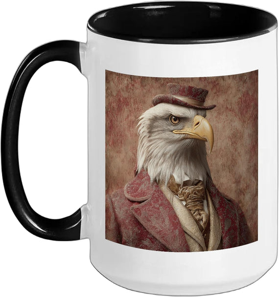 Majestic Eagle Victorian Suit Formal Ceramic Mug