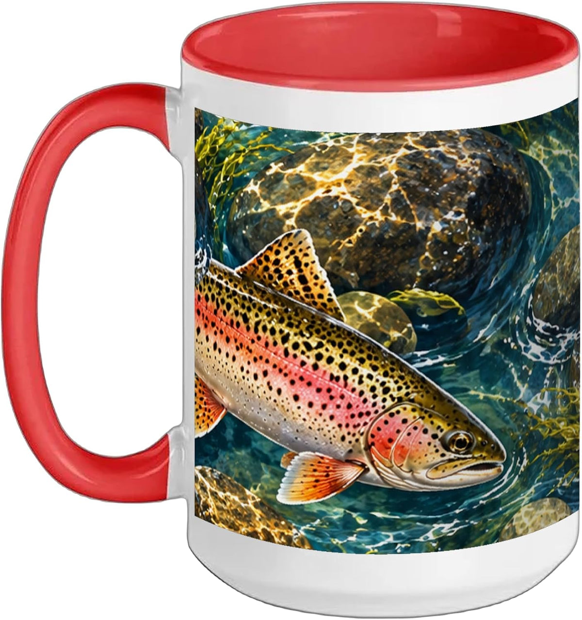 Trout Fish Pattern Fishing Ceramic Mug