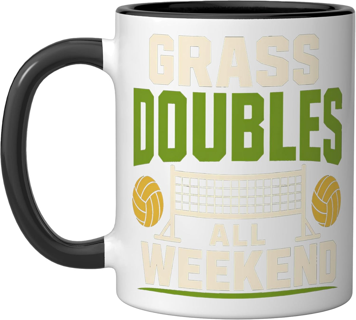 Grass Doubles All Weekend Volleyball Ceramic Mug