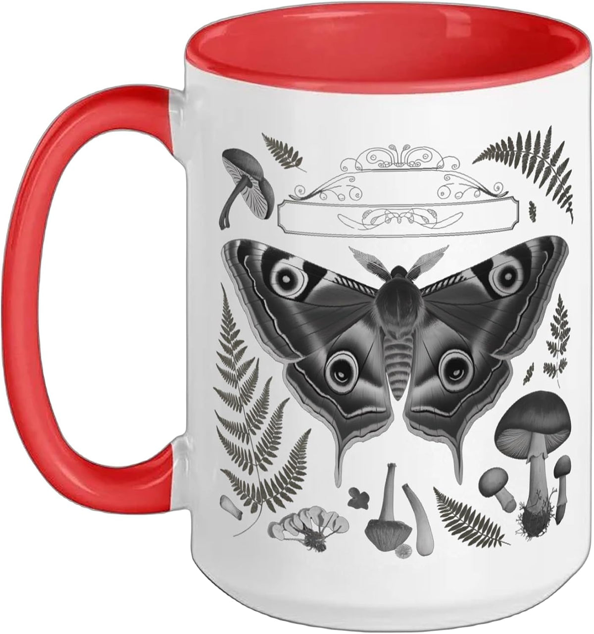 Fairycore Butterfly Grunge Therian Moth Floral Aesthetic Ceramic Mug