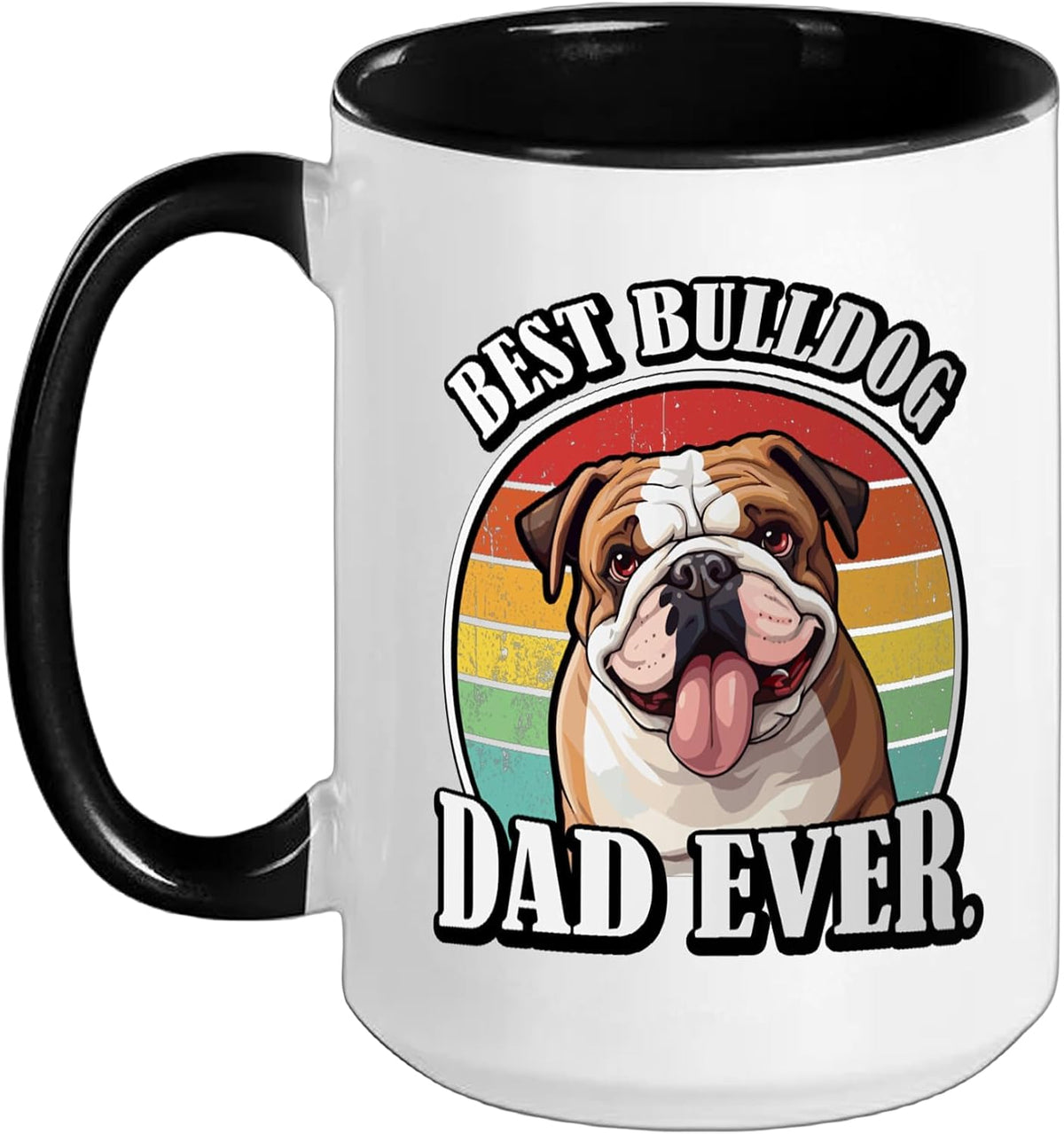 Mens Boys Kids Funny Retro Vintage Best English Bulldog Ceramic Mug