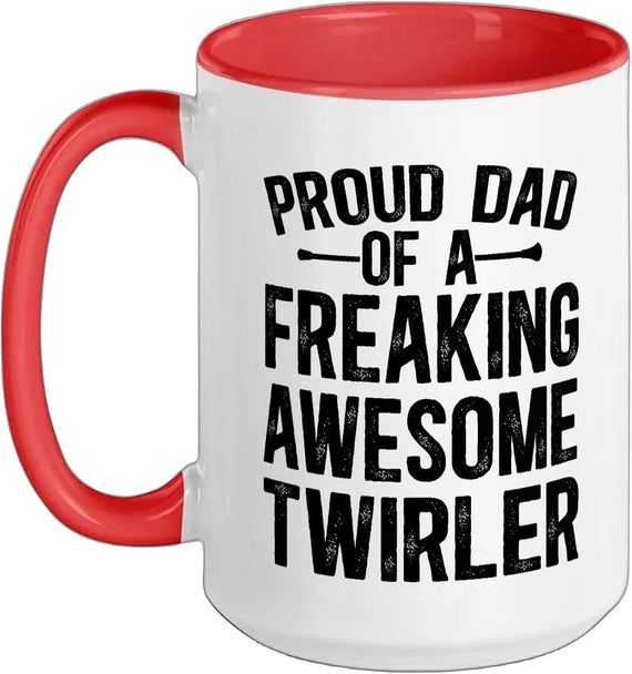 Proud Dad Of A Baton Twirler Baton Twirling Dad Halloween Ceramic Mug