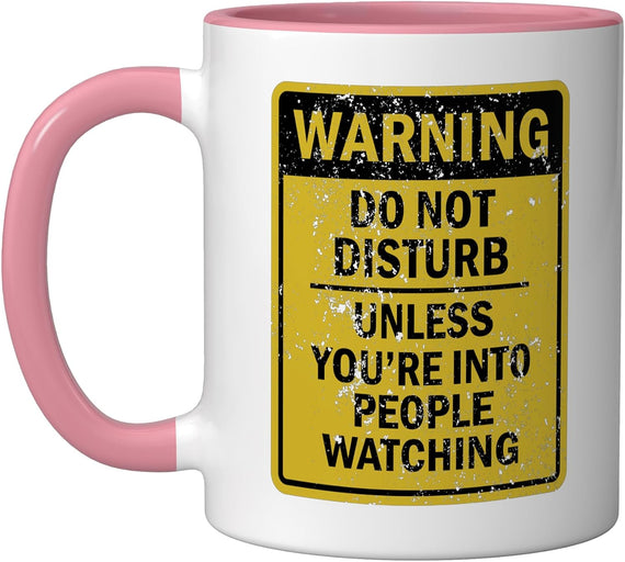 Funny People Watching Joke Meme For Men Women Ceramic Mug