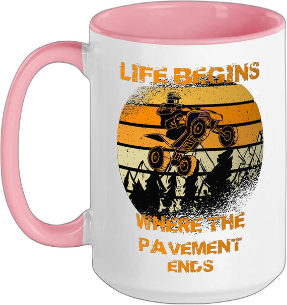 Quad-Bike All-Terrain-Vehicles Offroad Motorsport Atv Ceramic Mug