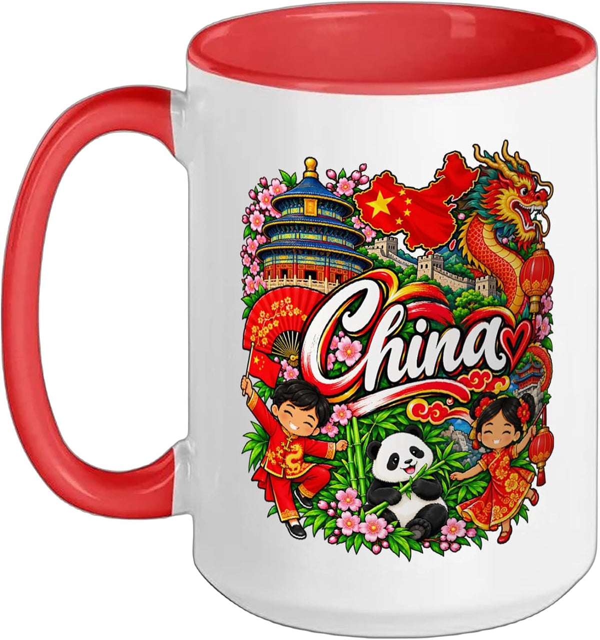 China Chinese Pride Culture Heritage Traditional Dance Ceramic Mug