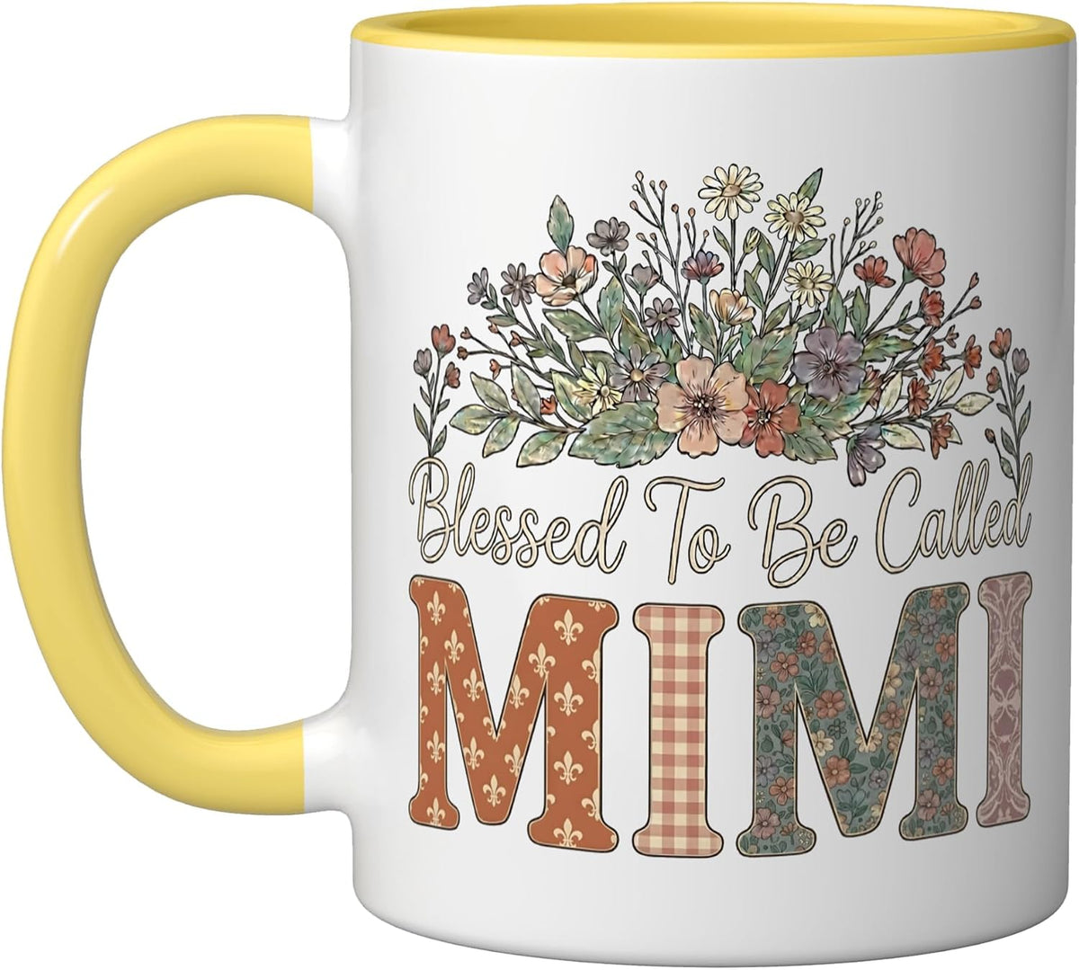 Blessed To Be Called Mimi Floral Mother's Day Botanical Ceramic Mug